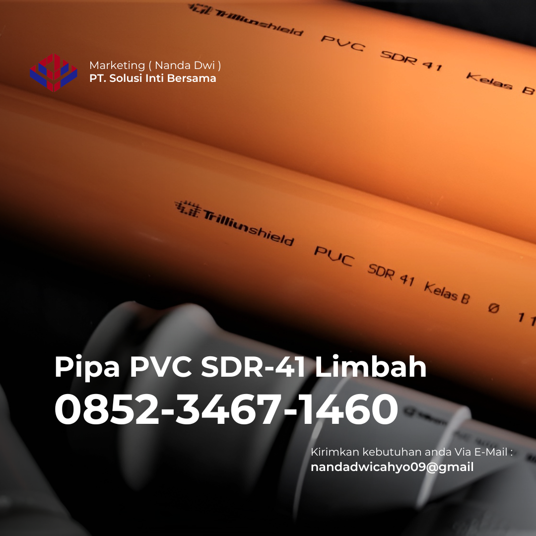 Daftar Harga Pipa PVC Limbah SDR-41 TrilliunShield 2024 Distributor Termurah